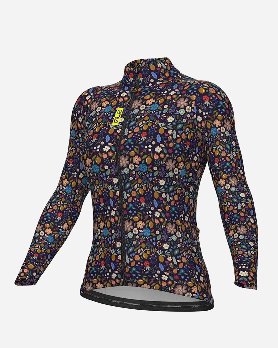 Ale FLOWERY ženski kolesarski dres z dolgimi rokavi